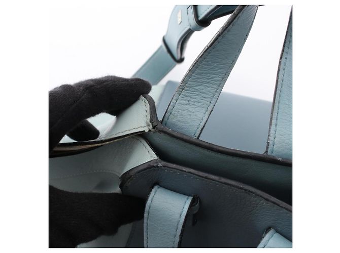 Borsa a mano in pelle Loewe Hammock Small 2-Way Blu - vista 8