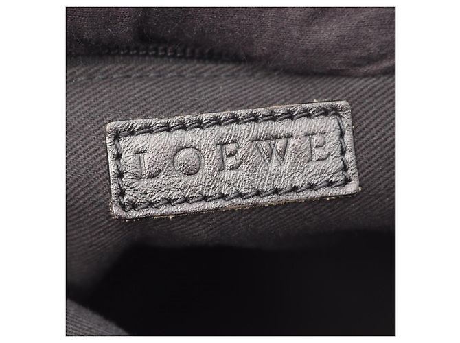 Borsa a Spalla Loewe Anagram Nero Beige - vista 4