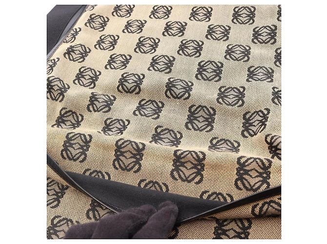 Borsa a Spalla Loewe Anagram Nero Beige - vista 8