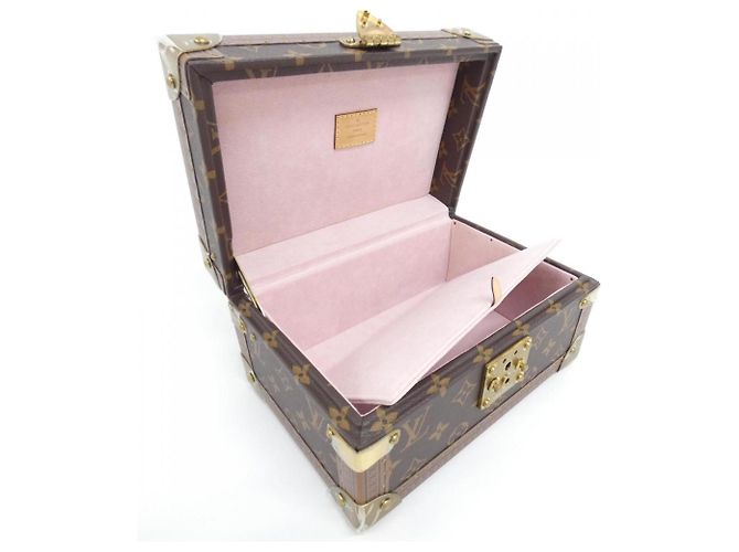 Louis Vuitton Monogram Coffret Trésor Jewelry Case Castaño - vista 6