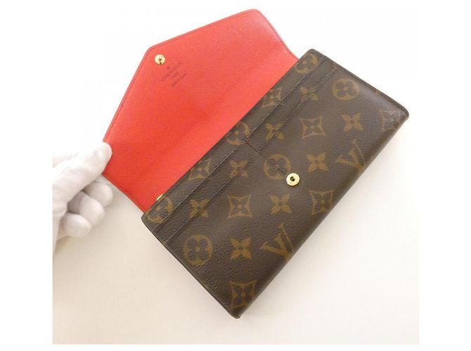 Cartera Louis Vuitton Monogram Portefeuille Sarah Castaño Roja - vista 6