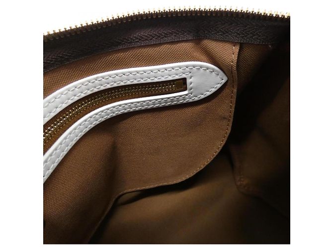 Borsa Louis Vuitton Monogram Speedy Bandoulière 25cm Marrone Bianco - vista 7