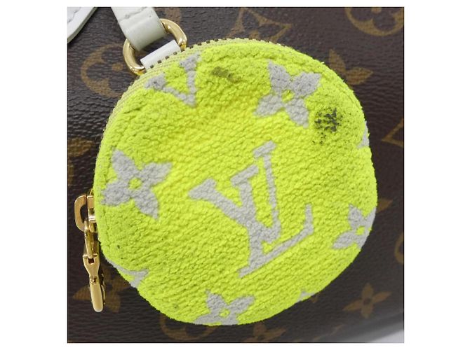 Borsa Louis Vuitton Monogram Speedy Bandoulière 25cm Marrone Bianco - vista 8