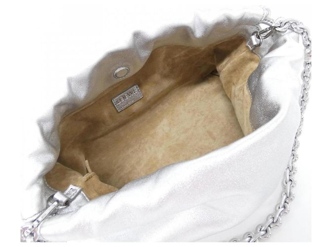 Borsa a mano Loewe Flamenco Purse Medium Argento - vista 6