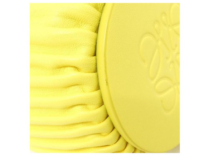 Pochette in pelle gialla Loewe Giallo - vista 2