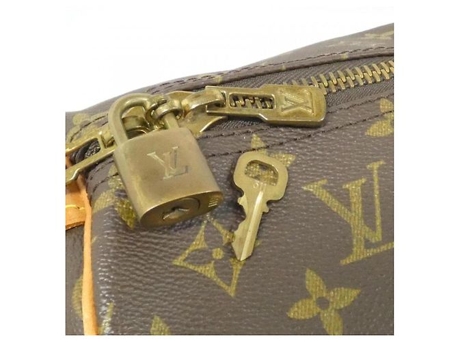 Borsa Boston Louis Vuitton Monogram Keepall 60cm Marrone - vista 3