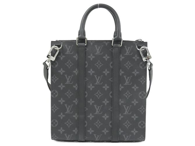 Louis Vuitton Monogram Eclipse Sac Plat Cross Handtasche Schwarz - Ansicht 2