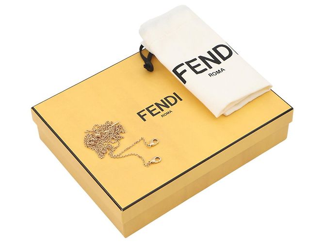 Pochete de ombro com corrente Fendi Marrom Cru - vista 13