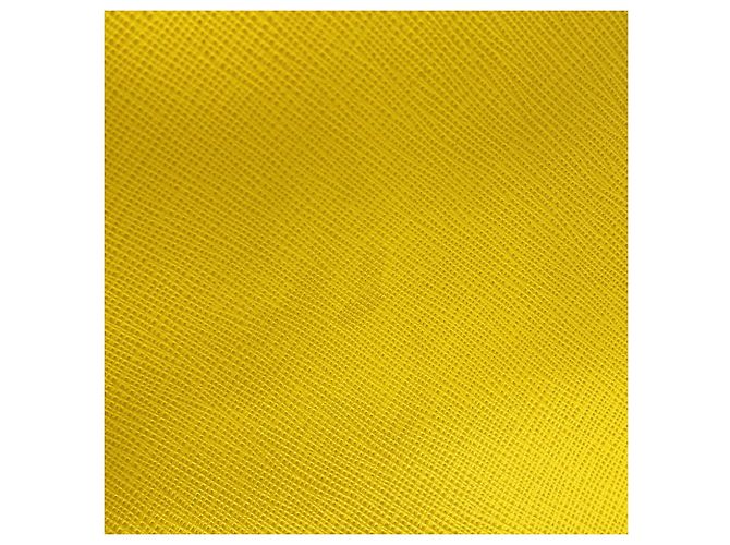 Borsa a mano grande in pelle Saffiano Galleria di Prada Giallo - vista 7