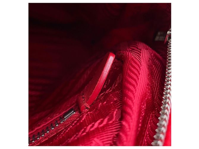 Rucksack Prada Tessuto Impunto Quilted Triangle Rot - Ansicht 11