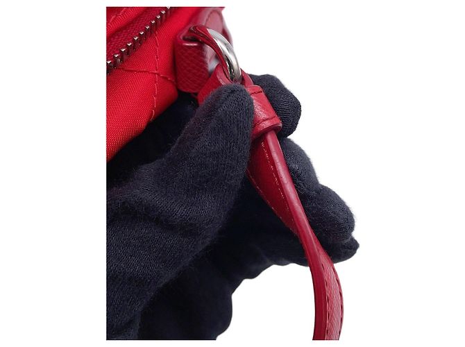 Rucksack Prada Tessuto Impunto Quilted Triangle Rot - Ansicht 14
