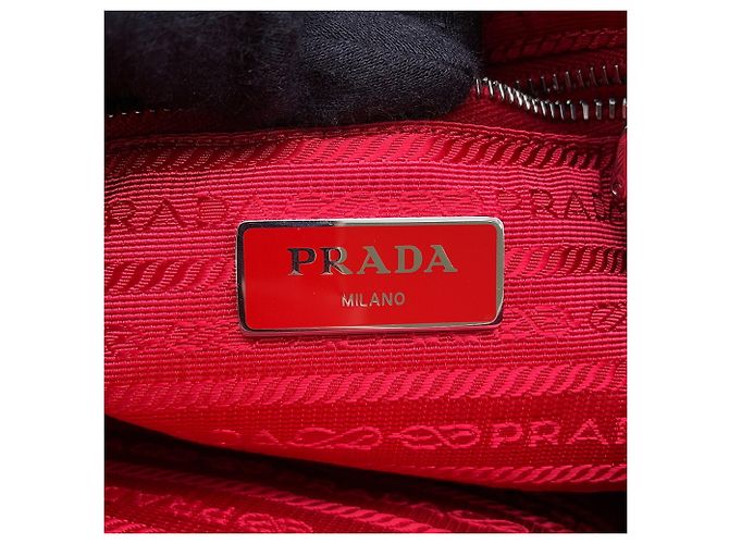 Rucksack Prada Tessuto Impunto Quilted Triangle Rot - Ansicht 15