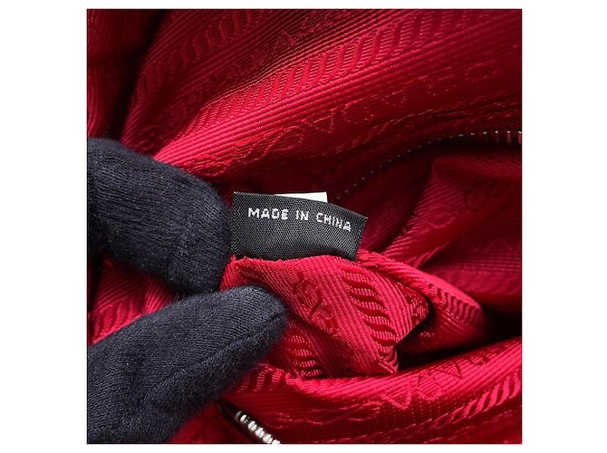 Rucksack Prada Tessuto Impunto Quilted Triangle Rot - Ansicht 16