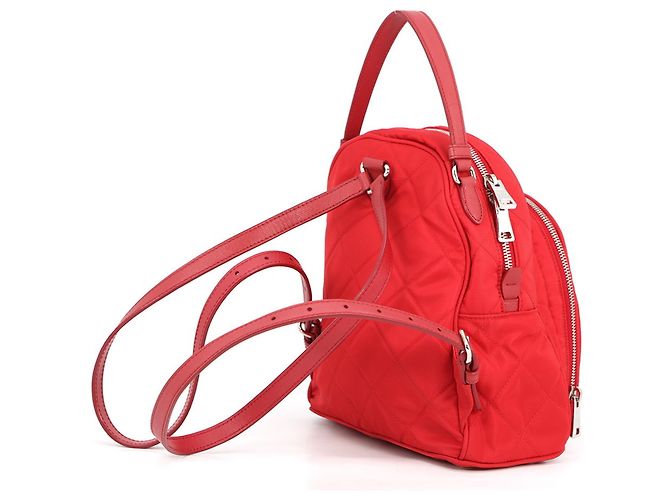 Rucksack Prada Tessuto Impunto Quilted Triangle Rot - Ansicht 2