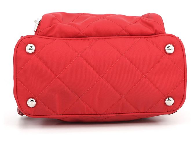 Rucksack Prada Tessuto Impunto Quilted Triangle Rot - Ansicht 3