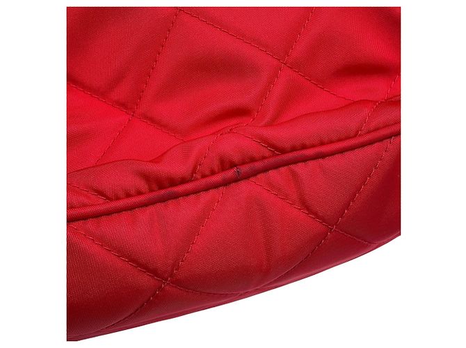 Rucksack Prada Tessuto Impunto Quilted Triangle Rot - Ansicht 7