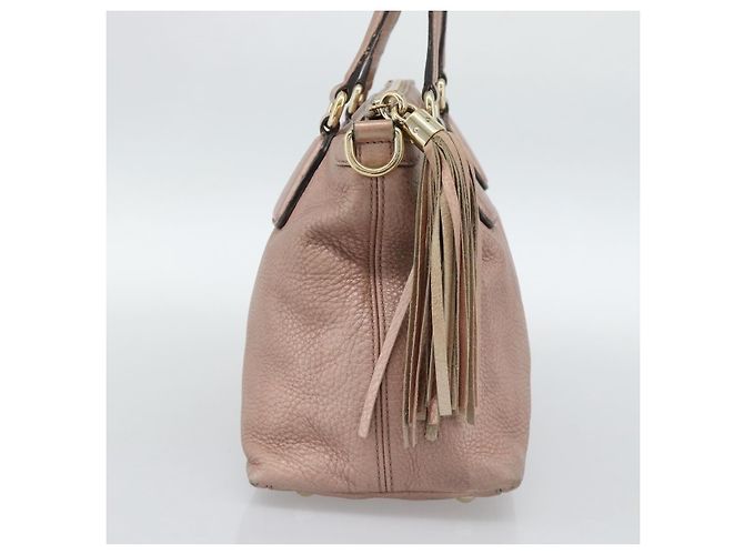 Gucci Soho Convertible Top Handle Leather Small Rosa - vista 3