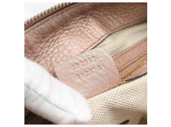 Gucci Soho Convertible Top Handle Leather Small Rosa - vista 7