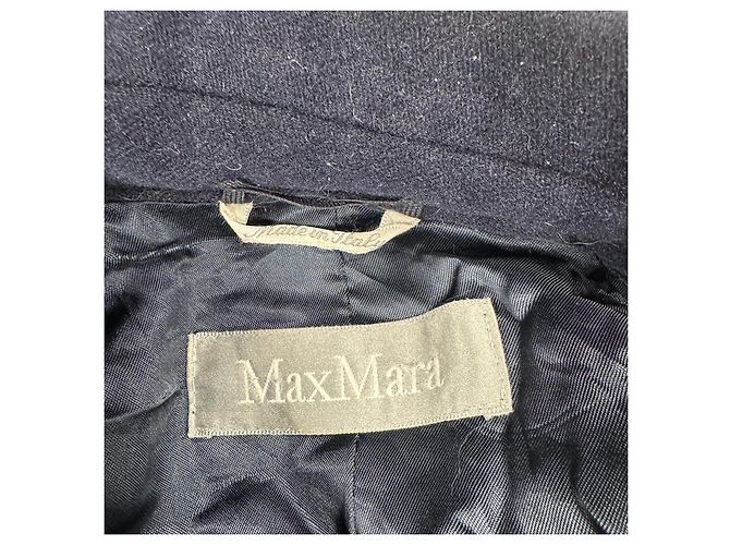 Max Mara Abrigo de Lana Azul Marino Azul oscuro - vista 3
