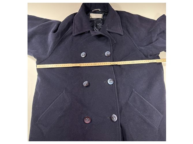 Max Mara Abrigo de Lana Azul Marino Azul oscuro - vista 4