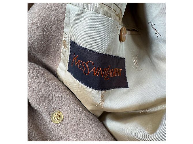 Yves Saint Laurent Camel Wool Overcoat - view 4