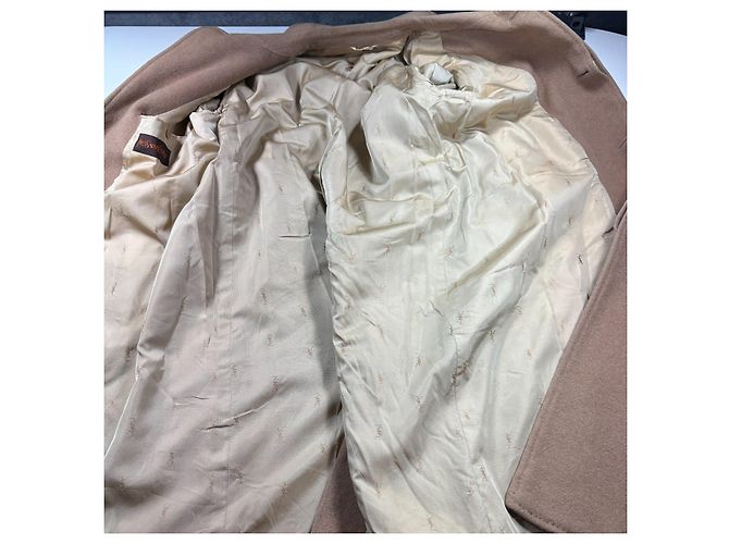 Yves Saint Laurent Camel Wool Overcoat - view 6