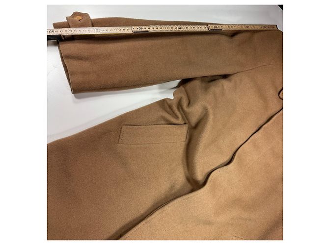 Yves Saint Laurent Camel Wool Overcoat - view 9