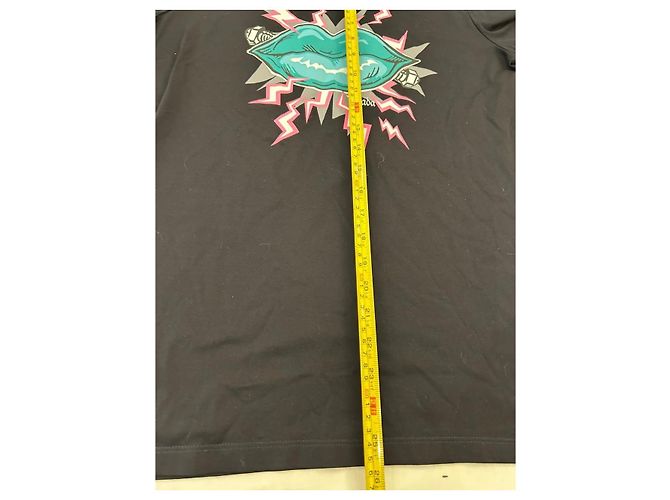 Camiseta Prada de algodón negro - Motivo Labios - vista 7