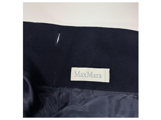 Abrigo largo de lana Max Mara azul oscuro Azul marino - vista 3