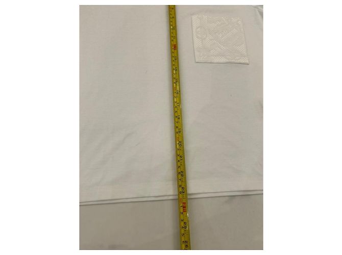 T-shirt Hermès em algodão branco com bolso bordado - vista 13