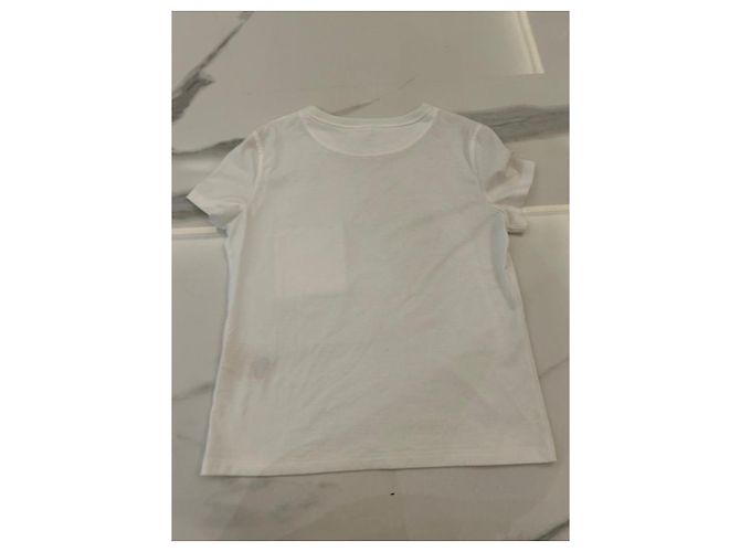 T-shirt Hermès em algodão branco com bolso bordado - vista 2