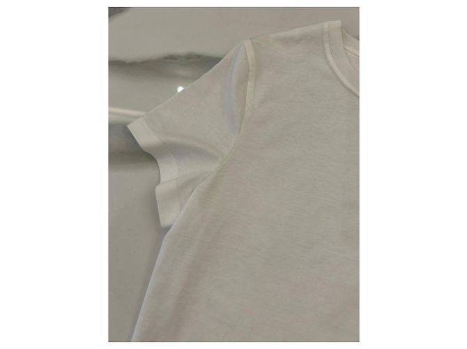T-shirt Hermès em algodão branco com bolso bordado - vista 3