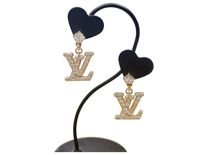 Orecchini a lobo placcati oro Louis Vuitton D'oro - vista 3