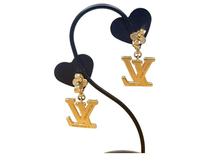Orecchini a lobo placcati oro Louis Vuitton D'oro - vista 5