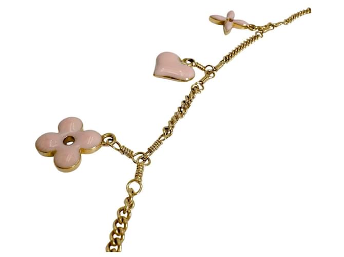 Bracciale Charm Monogram Louis Vuitton Rosa D'oro - vista 3