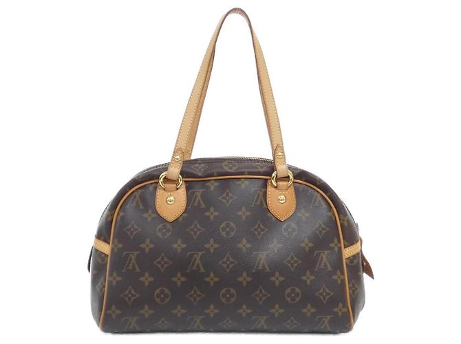 Borsa a Spalla Louis Vuitton Monogram Montorgueil PM M95565 Marrone - vista 2
