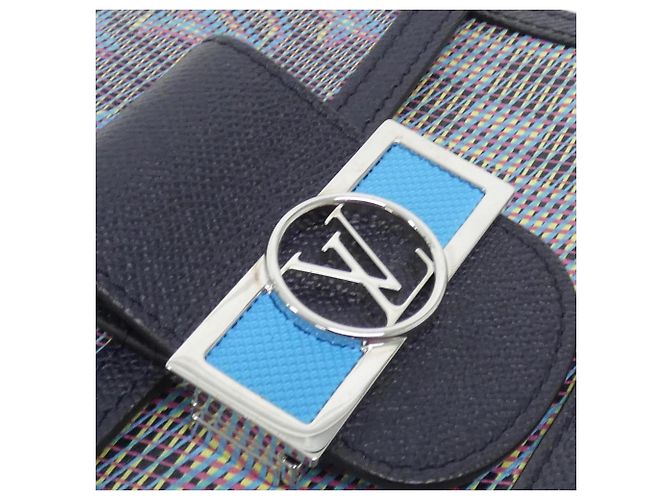 Borsa a tracolla Louis Vuitton Monogram LV Pop Dauphine Mini Blu - vista 6
