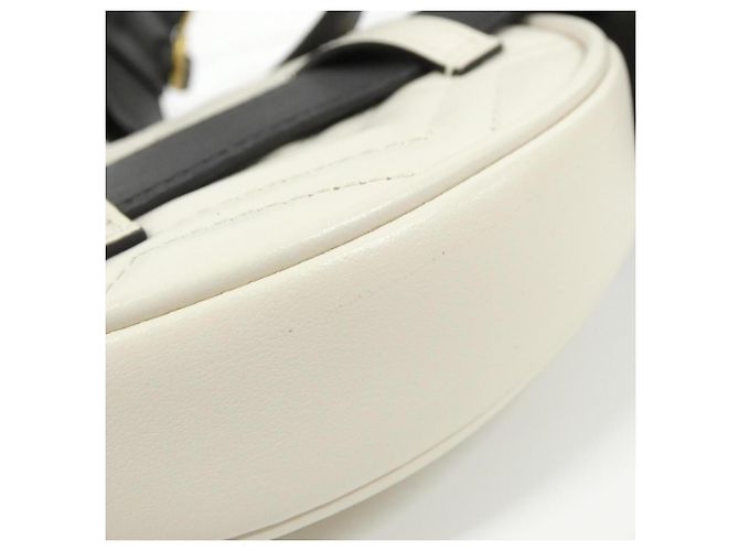 Marsupio Gucci GG Marmont Nero Bianco - vista 3
