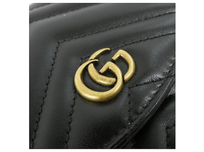 Marsupio Gucci GG Marmont Nero Bianco - vista 5
