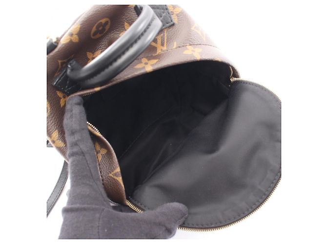 Zaino/Borsa Louis Vuitton Palm Springs Mini Monogram Marrone Nero Monogramma - vista 3