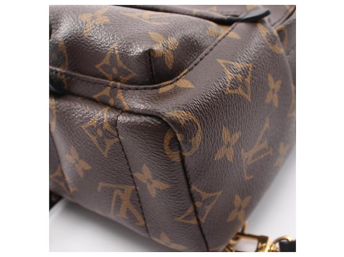 Zaino/Borsa Louis Vuitton Palm Springs Mini Monogram Marrone Nero Monogramma - vista 6