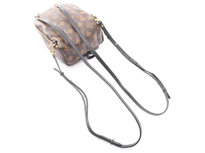 Zaino/Borsa Louis Vuitton Palm Springs Mini Monogram Marrone Nero Monogramma - vista 8