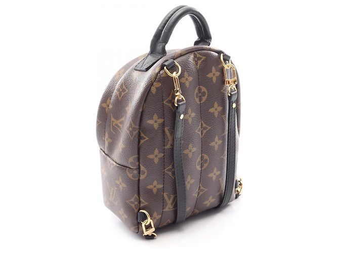 Louis Vuitton Palm Springs Mini Monogram Rucksack/Handtasche Braun Schwarz Monogramm - Ansicht 2