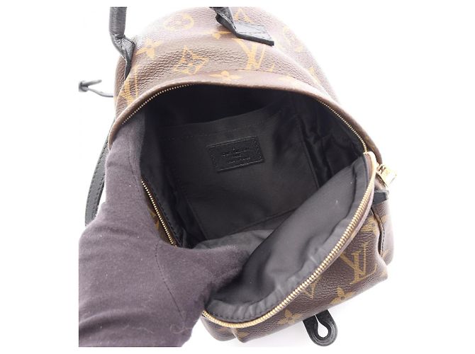 Louis Vuitton Palm Springs Mini Monogram Rucksack/Handtasche Braun Schwarz Monogramm - Ansicht 3