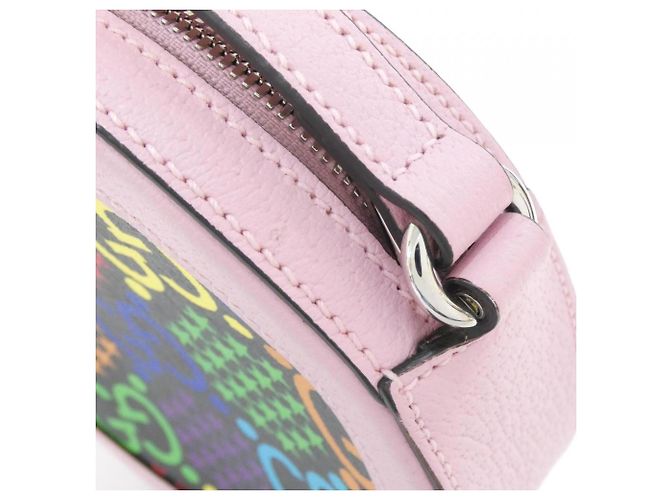 Gucci 603938 HPUAN Borsa a Spalla Nero Rosa Multicolore - vista 4