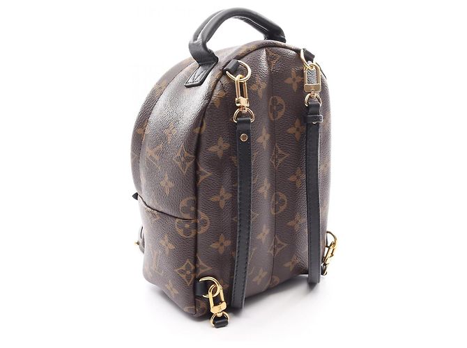 Mini zaino/borsa Louis Vuitton Palm Springs Marrone Nero Monogramma - vista 2