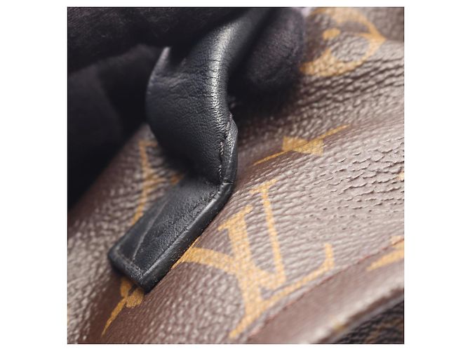 Mini zaino/borsa Louis Vuitton Palm Springs Marrone Nero Monogramma - vista 7