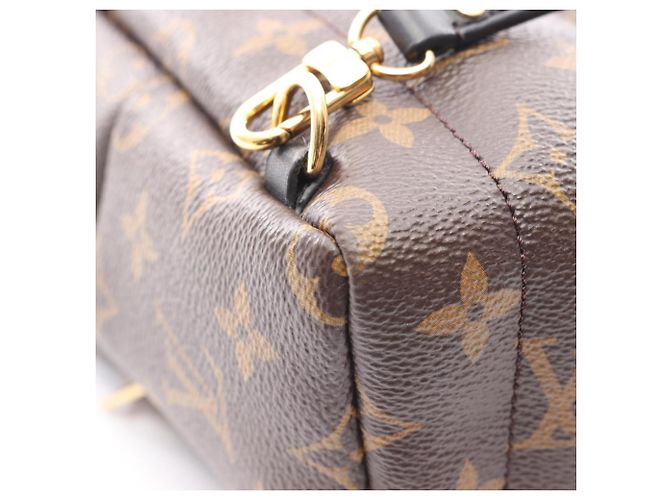 Mini zaino/borsa Louis Vuitton Palm Springs Marrone Nero Monogramma - vista 9