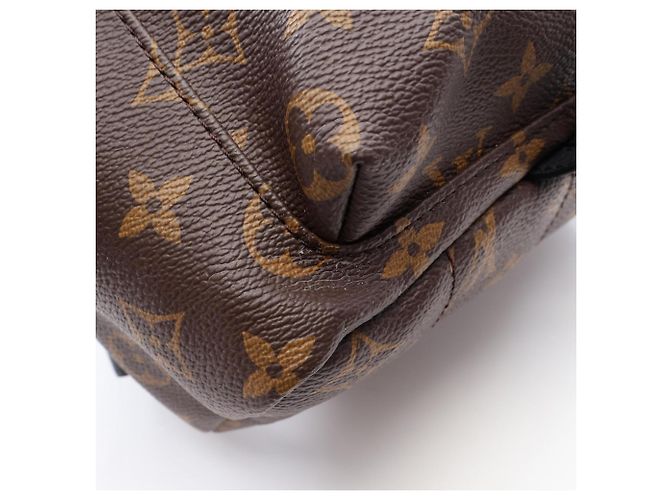 Zaino/Borsa Louis Vuitton Palm Springs PM Monogram Marrone Nero Monogramma - vista 10
