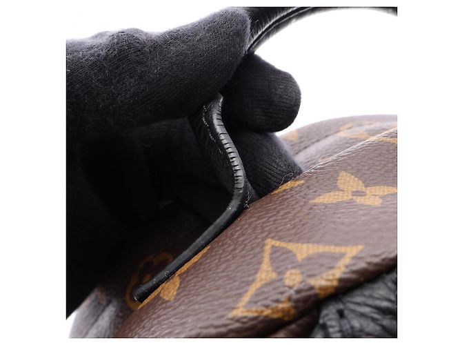 Zaino/Borsa Louis Vuitton Palm Springs PM Monogram Marrone Nero Monogramma - vista 8